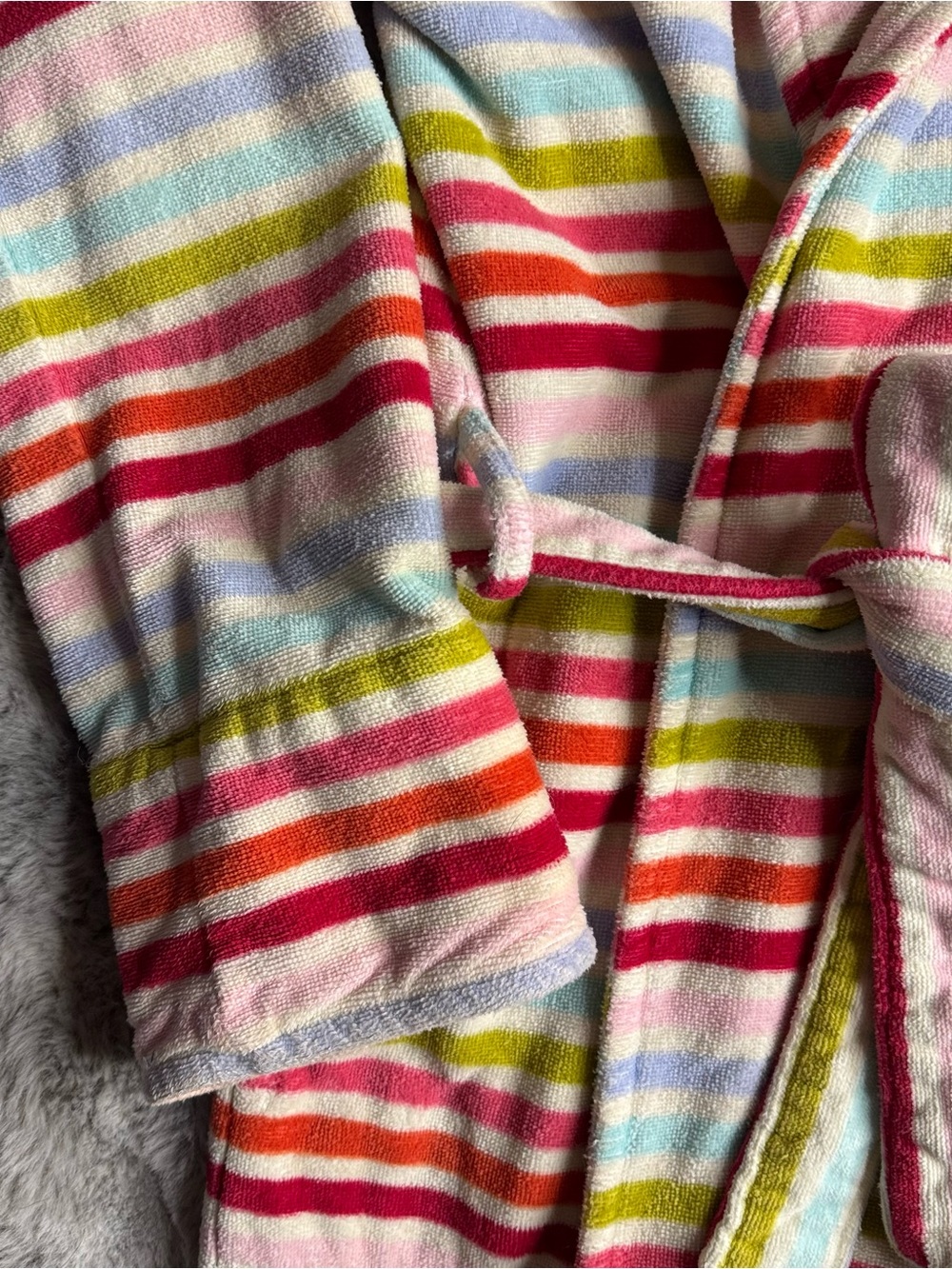 Vintage 2005 Victoria’s Secret Striped Terry Cloth Robe XS/S Y2K - Picture 2 of 9